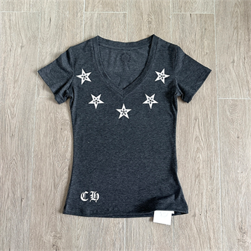 chrome hearts five star graphic v neck short sleeve t-shirt